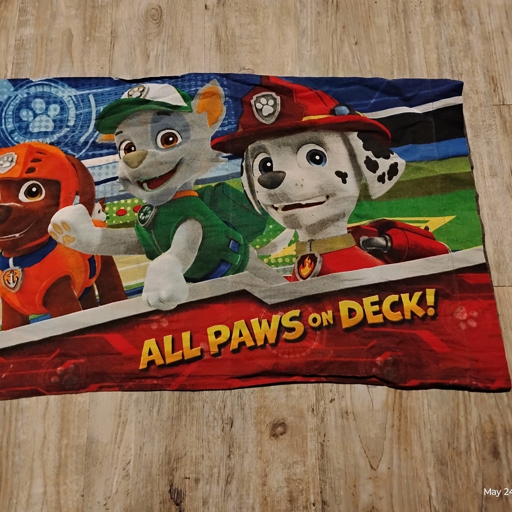 Paw Patrol Dog Pillow Case- Red and Blue